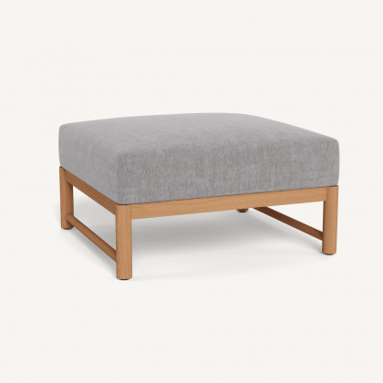 Harbour Breeze Xl Teak Ottoman - Teak Natural / Altona Dove