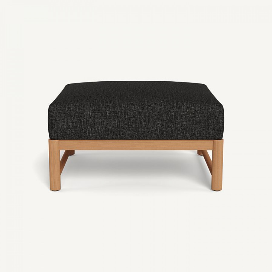 Harbour Breeze Xl Teak Ottoman - Teak Natural / Copacabana Midnight