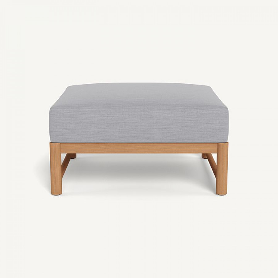 Harbour Breeze Xl Teak Ottoman - Teak Natural / Panama Cloud