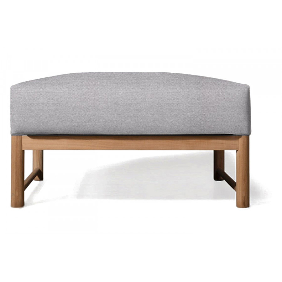 Harbour Breeze Xl Teak Ottoman - Teak Natural, Panama Cloud