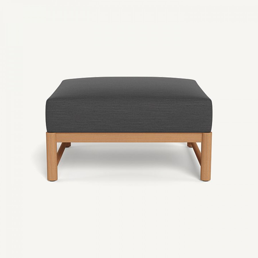 Harbour Breeze Xl Teak Ottoman - Teak Natural / Panama Grafito