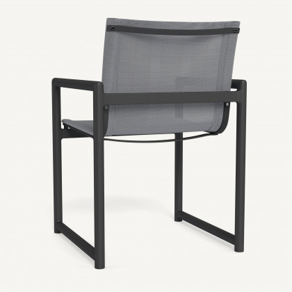 Harbour Breeze Xl Aluminum Dining Chair - Aluminum Asteroid / Batyline Silver