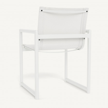 Harbour Breeze Xl Aluminum Dining Chair - Aluminum White / Batyline White