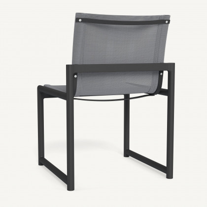 Harbour Breeze Xl Aluminum Armless Dining Chair - Aluminum Asteroid / Batyline Silver