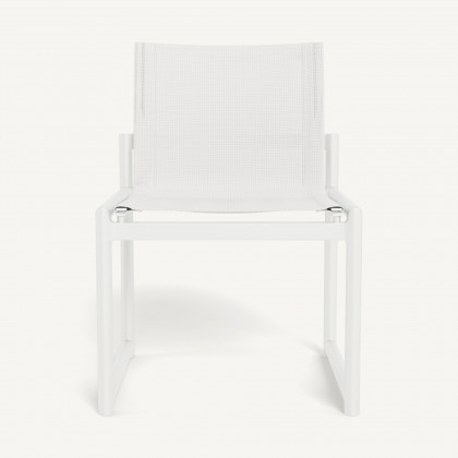 Harbour Breeze Xl Aluminum Armless Dining Chair - Aluminum White / Batyline White