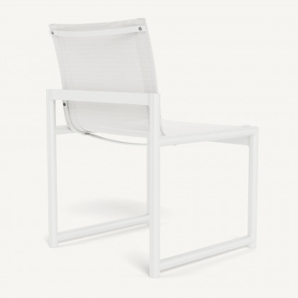 Harbour Breeze Xl Aluminum Armless Dining Chair - Aluminum White / Batyline White