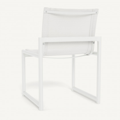 Harbour Breeze Xl Aluminum Armless Dining Chair - Aluminum White / Batyline White