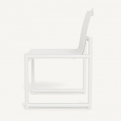 Harbour Breeze Xl Aluminum Armless Dining Chair - Aluminum White / Batyline White