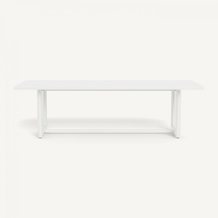 Harbour Breeze Xl Aluminum Dining Table 102" - Aluminum White