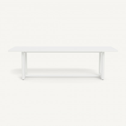 Harbour Breeze Xl Aluminum Dining Table 102" - Aluminum White