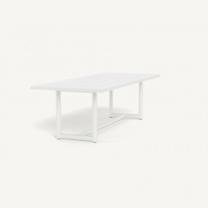 Harbour Breeze Xl Aluminum Dining Table 102" - Aluminum White