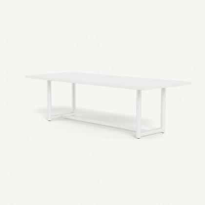 Harbour Breeze Xl Aluminum Dining Table 102" - Aluminum White