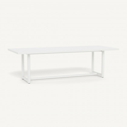 Harbour Breeze Xl Aluminum Dining Table 102" - Aluminum White