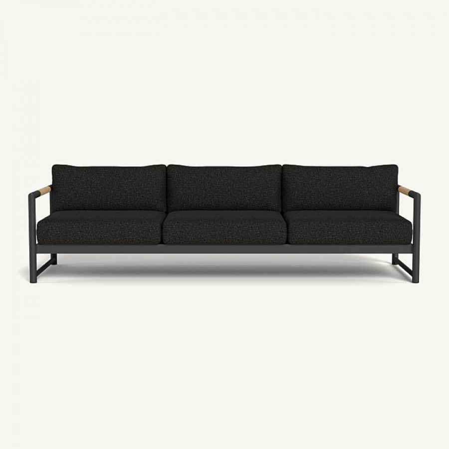 Harbour Breeze Xl Aluminum 3 Seat Sofa - Aluminum Asteroid / Copacabana Midnight