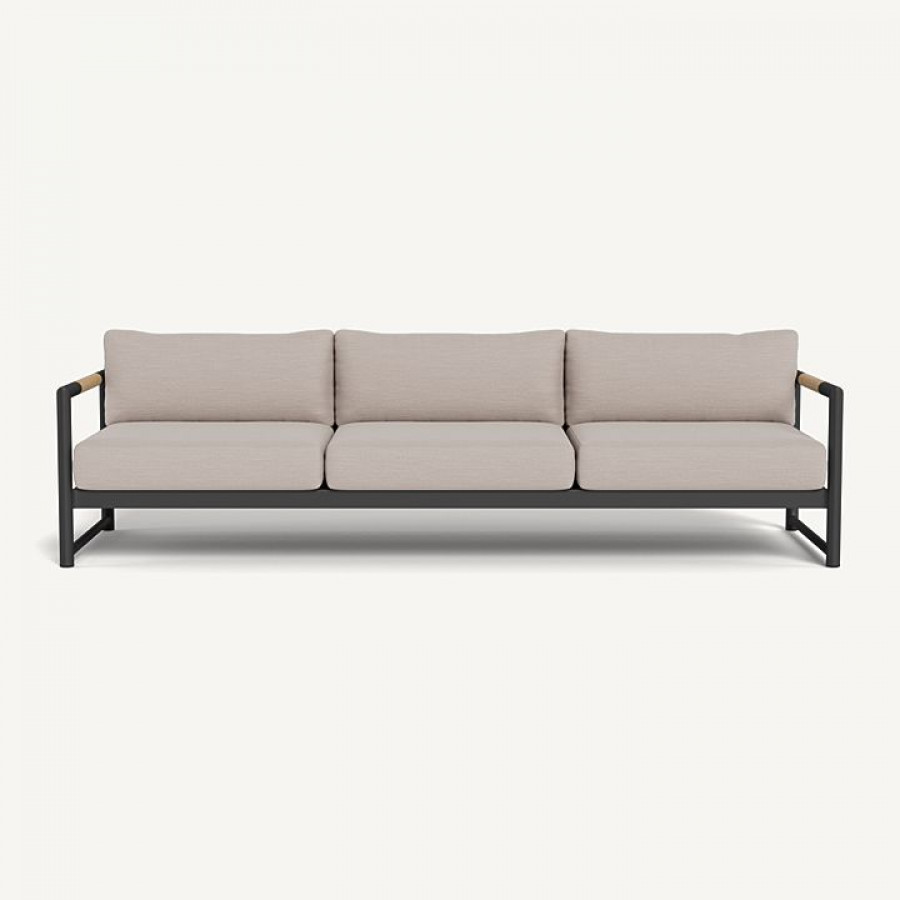 Harbour Breeze Xl Aluminum 3 Seat Sofa - Aluminum Asteroid / Panama Marble