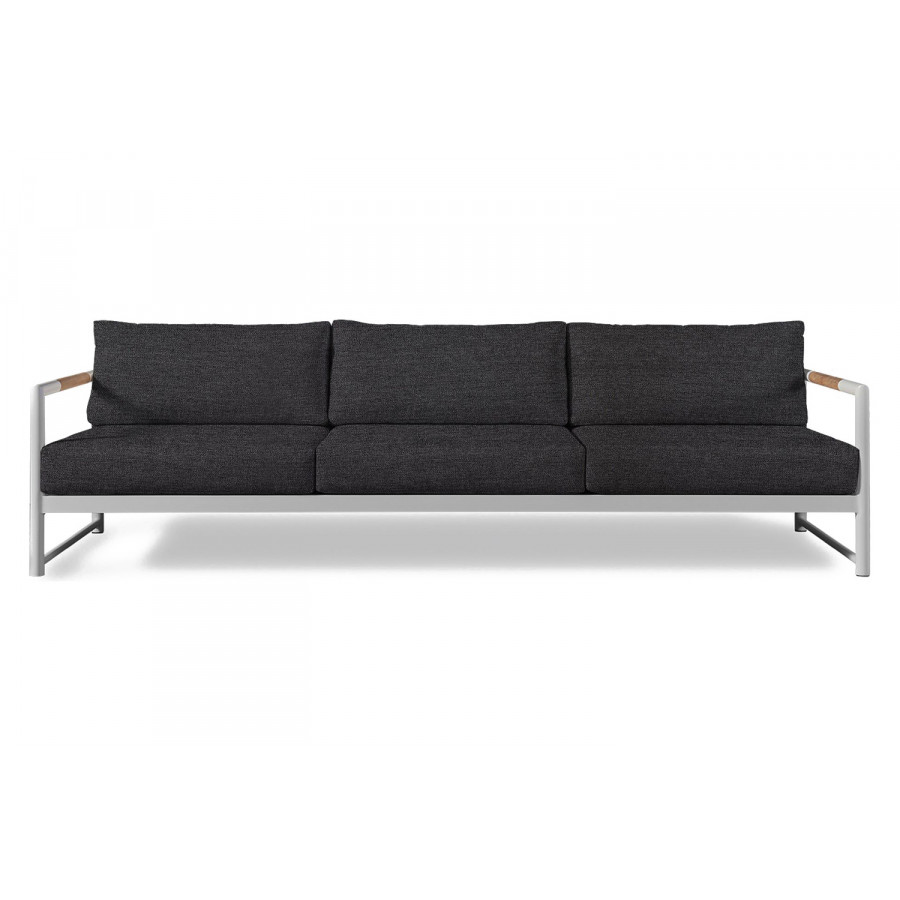Harbour Breeze Xl 3 Seat Sofa - Aluminum White, Lisos Grafito