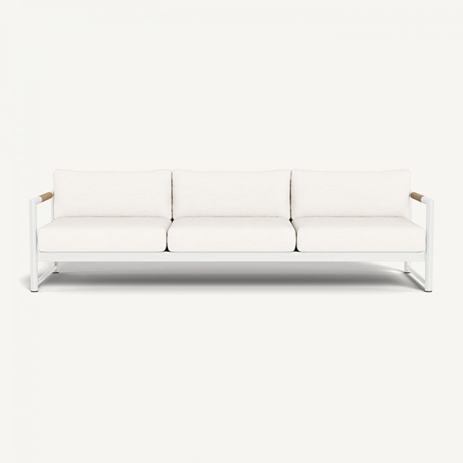 Harbour Breeze Xl Aluminum 3 Seat Sofa - Aluminum White / Panama Blanco