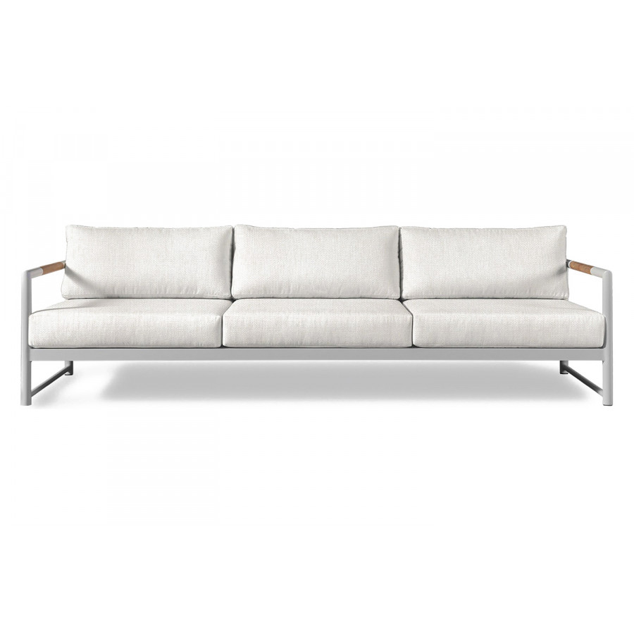 Harbour Breeze Xl 3 Seat Sofa - Aluminum White, Siesta Ivory