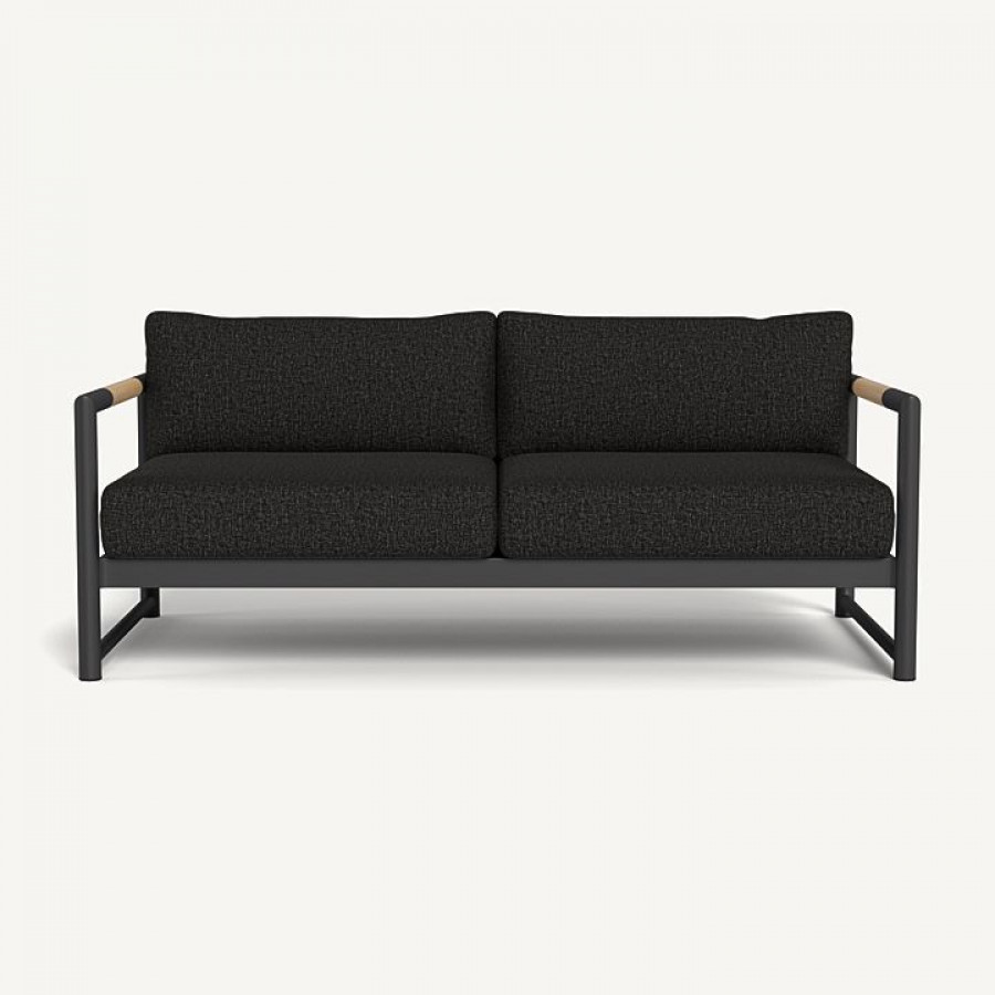 Harbour Breeze Xl Aluminum 2 Seat Sofa - Aluminum Asteroid / Copacabana Midnight