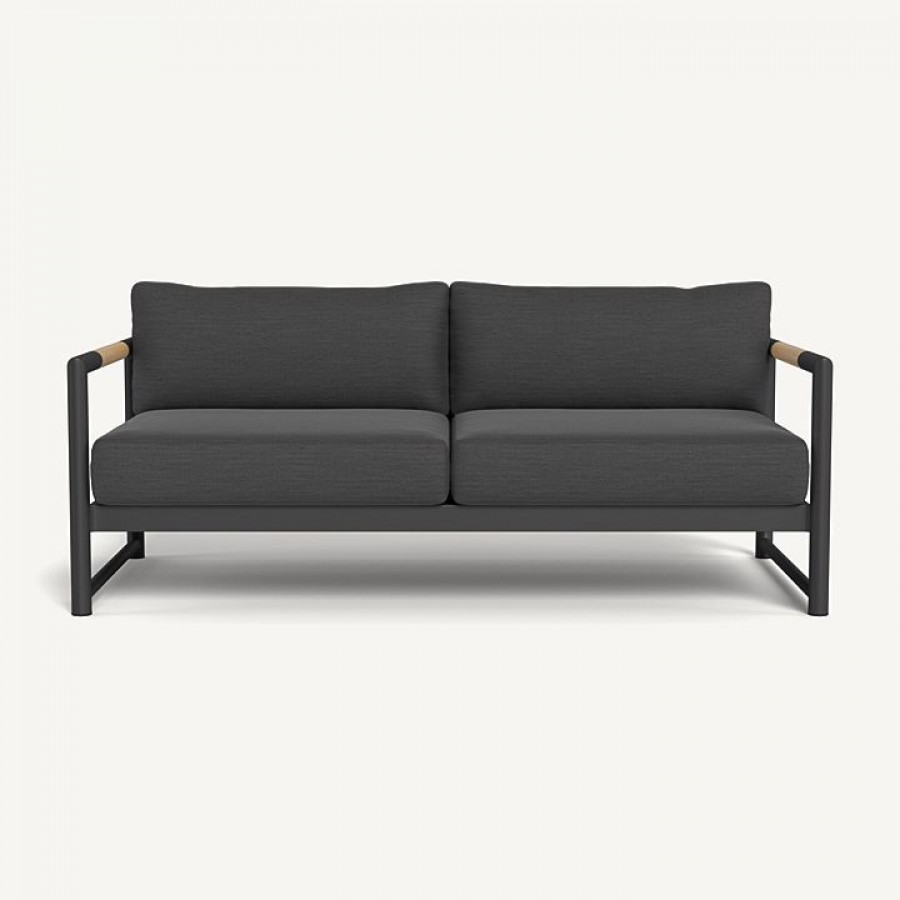 Harbour Breeze Xl Aluminum 2 Seat Sofa - Aluminum Asteroid / Panama Grafito
