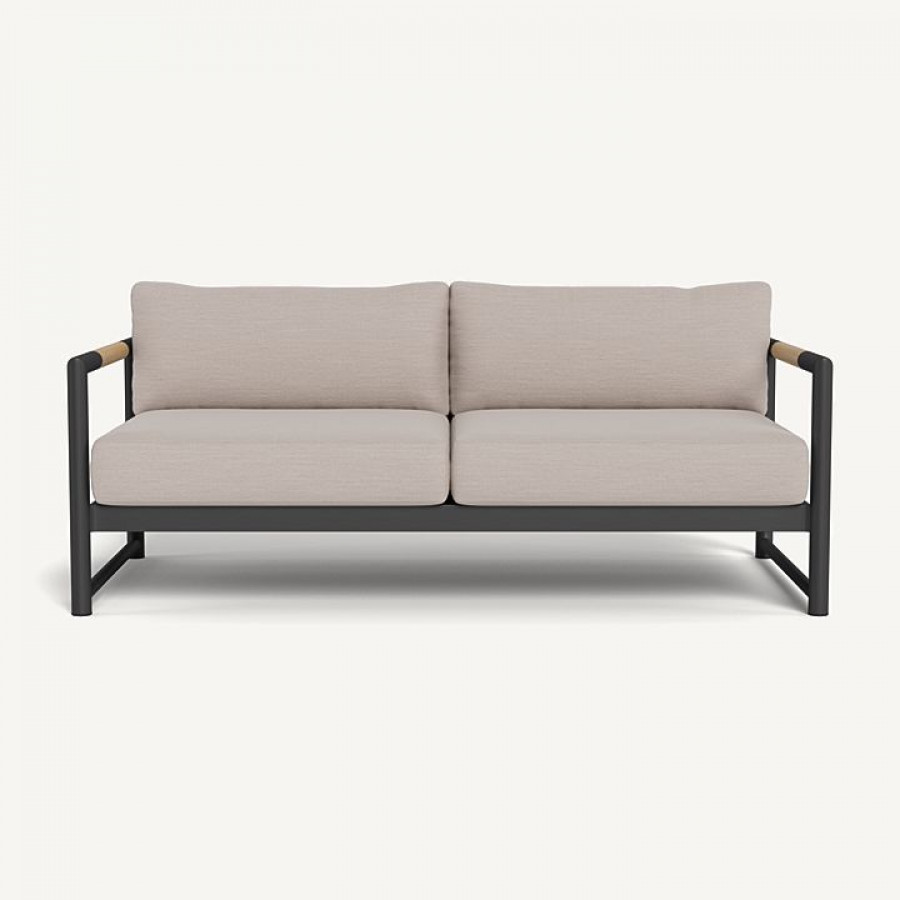 Harbour Breeze Xl Aluminum 2 Seat Sofa - Aluminum Asteroid / Panama Marble