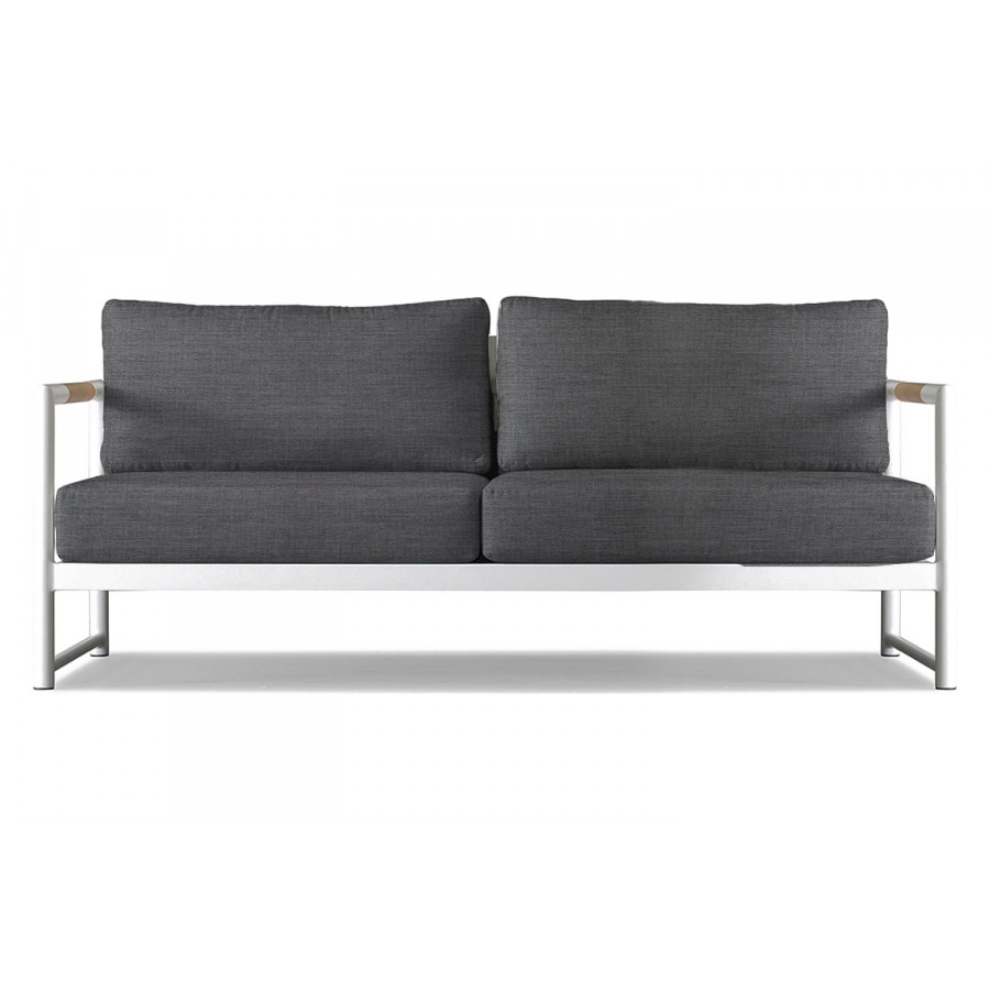 Harbour Breeze Xl 2 Seat Sofa - Aluminum White, Lisos Piedra
