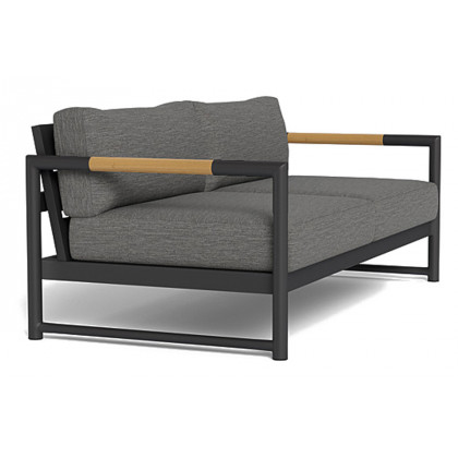 Harbour Breeze Xl 2 Seat Sofa - Aluminum White, Lisos Piedra