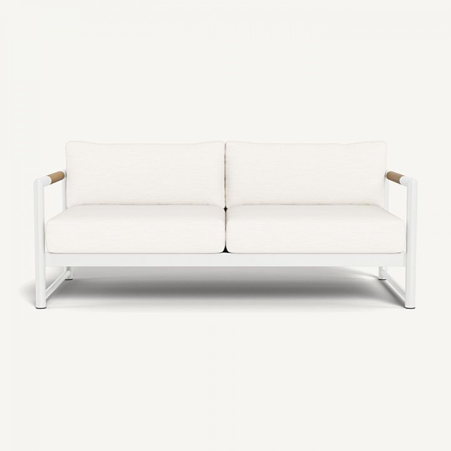 Harbour Breeze Xl Aluminum 2 Seat Sofa - Aluminum White / Panama Blanco