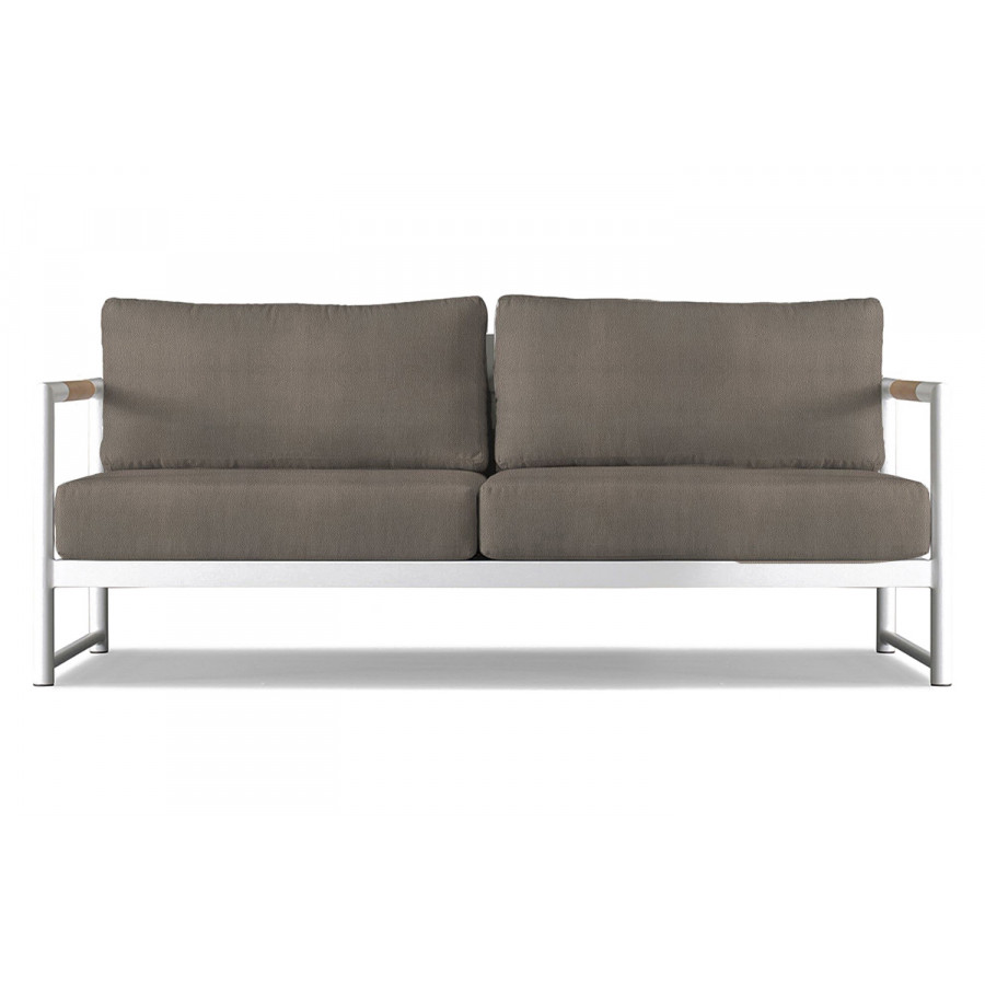 Harbour Breeze Xl 2 Seat Sofa - Aluminum White, Riviera Stone