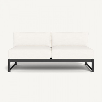Harbour Breeze Xl Aluminum 2 Seat Armless Sofa