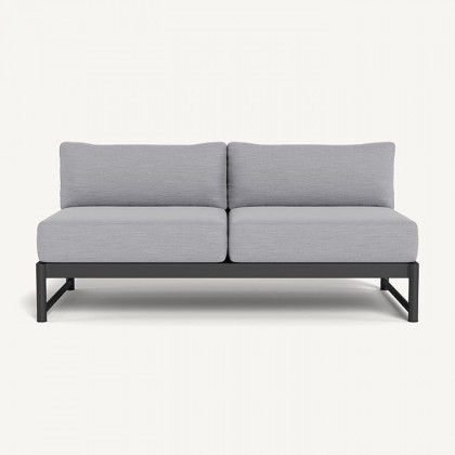 Harbour Breeze Xl Aluminum 2 Seat Armless Sofa