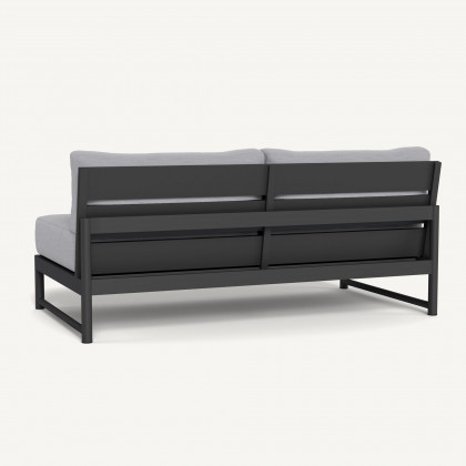 Harbour Breeze Xl Aluminum 2 Seat Armless Sofa - Aluminum Asteroid / Panama Cloud