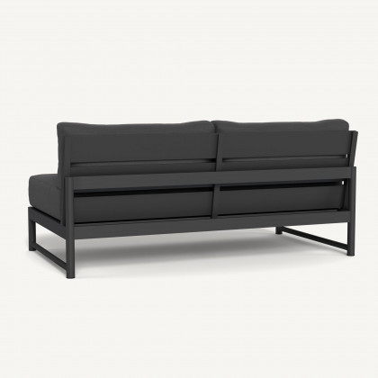 Harbour Breeze Xl Aluminum 2 Seat Armless Sofa - Aluminum Asteroid / Panama Grafito