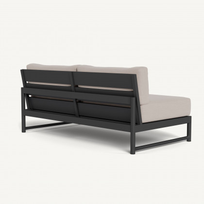 Harbour Breeze Xl Aluminum 2 Seat Armless Sofa - Aluminum Asteroid / Panama Marble