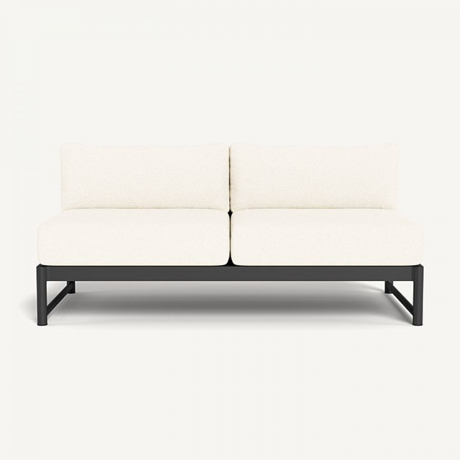 Harbour Breeze Xl Aluminum 2 Seat Armless Sofa