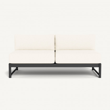 Harbour Breeze Xl Aluminum 2 Seat Armless Sofa