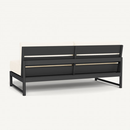 Harbour Breeze Xl Aluminum 2 Seat Armless Sofa - Aluminum Asteroid / Riviera Ivory