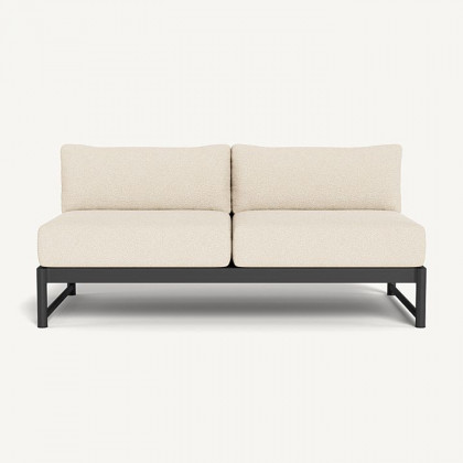 Harbour Breeze Xl Aluminum 2 Seat Armless Sofa