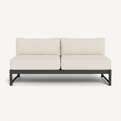 Harbour Breeze Xl Aluminum 2 Seat Armless Sofa