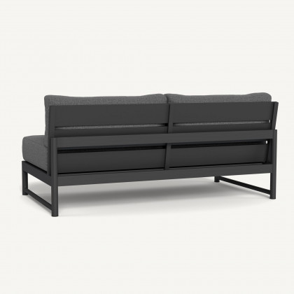 Harbour Breeze Xl Aluminum 2 Seat Armless Sofa - Aluminum Asteroid / Siesta Slate