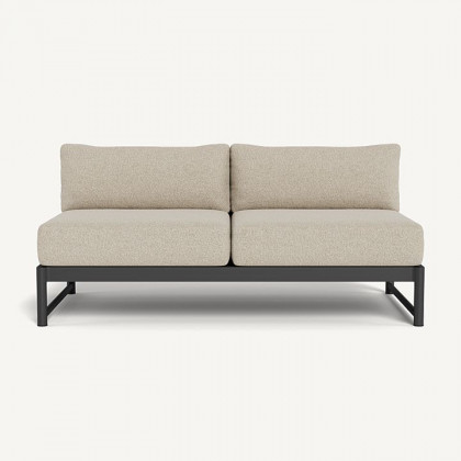 Harbour Breeze Xl Aluminum 2 Seat Armless Sofa