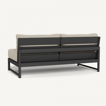 Harbour Breeze Xl Aluminum 2 Seat Armless Sofa - Aluminum Asteroid / Siesta Taupe