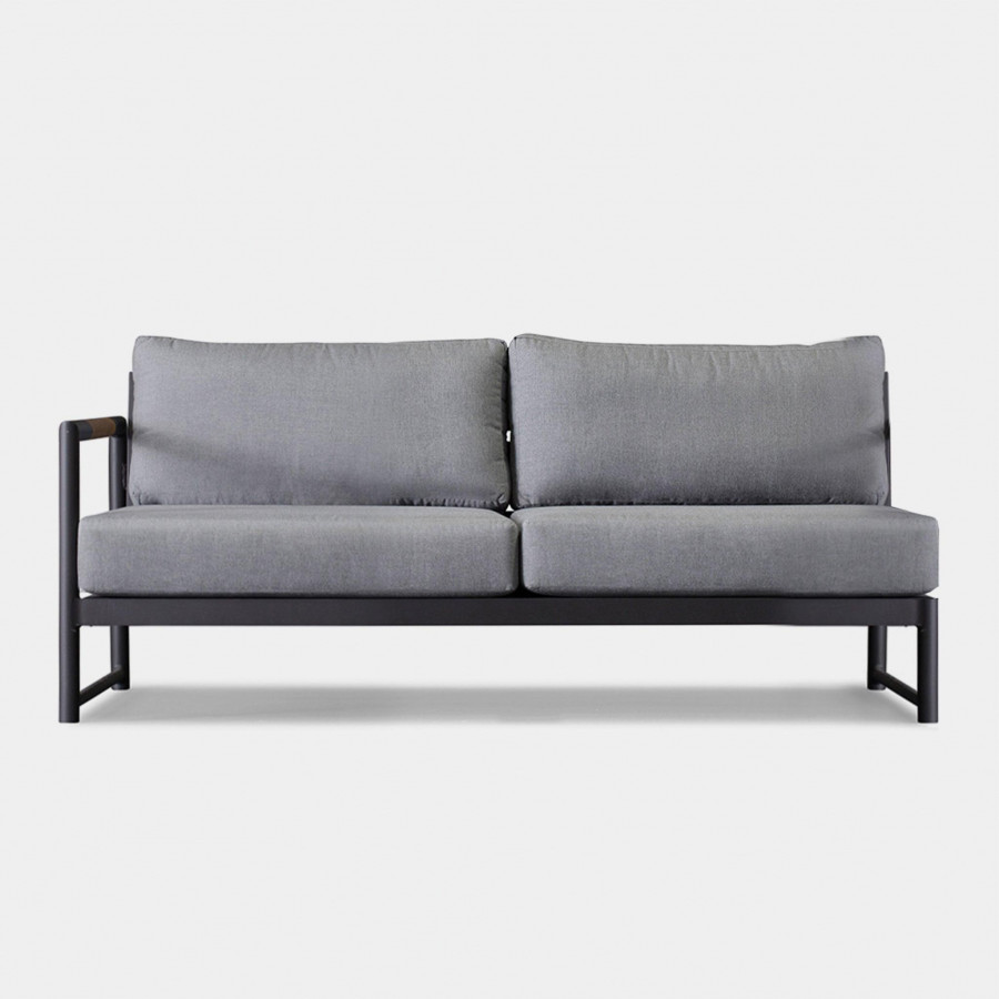 Harbour Breeze Xl 2 Seat 1 Arm Left - Aluminum Asteroid, Cast Silver