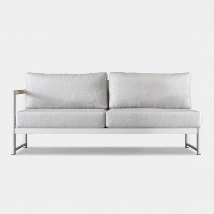 Harbour Breeze Xl 2 Seat 1 Arm Left - Aluminum Asteroid, Cast Silver