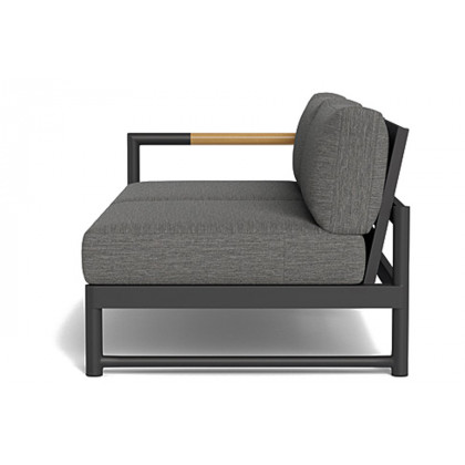 Harbour Breeze Xl 2 Seat 1 Arm Left - Aluminum Asteroid, Panama Grafito
