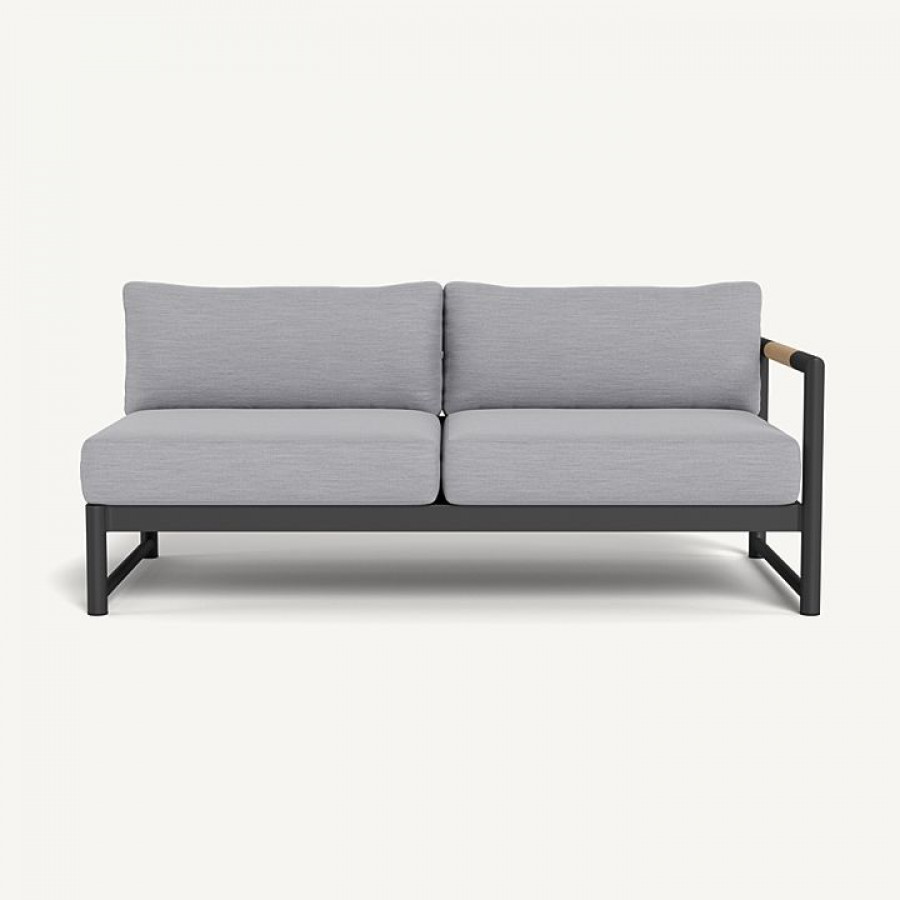 Harbour Breeze Xl Aluminum 2 Seat 1 Arm Right - Aluminum Asteroid / Panama Cloud