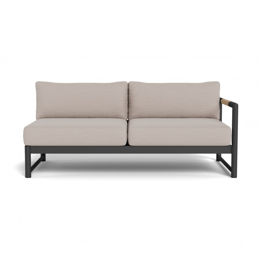 Harbour Breeze Xl Aluminum 2 Seat 1 Arm Right - Aluminum Asteroid / Panama Marble
