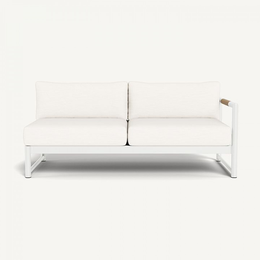 Harbour Breeze Xl Aluminum 2 Seat 1 Arm Right - Aluminum White / Panama Blanco