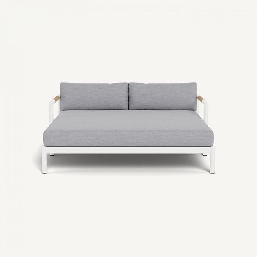 Harbour Breeze Xl Aluminum Daybed - Aluminum White / Panama Cloud