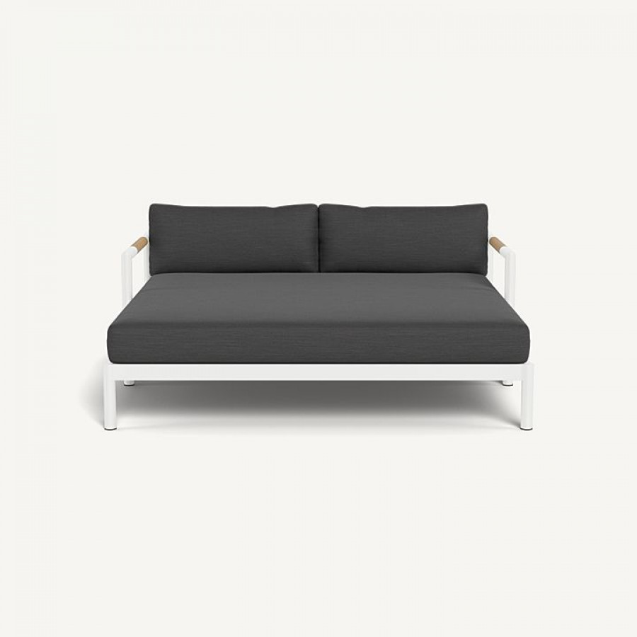 Harbour Breeze Xl Aluminum Daybed - Aluminum White / Panama Grafito
